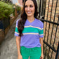 MG Pastel Jersey Top- Purple