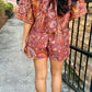 Izzy Botanical Skort- Terra Cotta