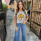 LSU Sailor Mike Crop Tee- Grey