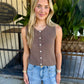 Z Supply Syd Sweater Vest- Pebble Coast