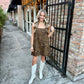 Tiger Print Square Shift Dress