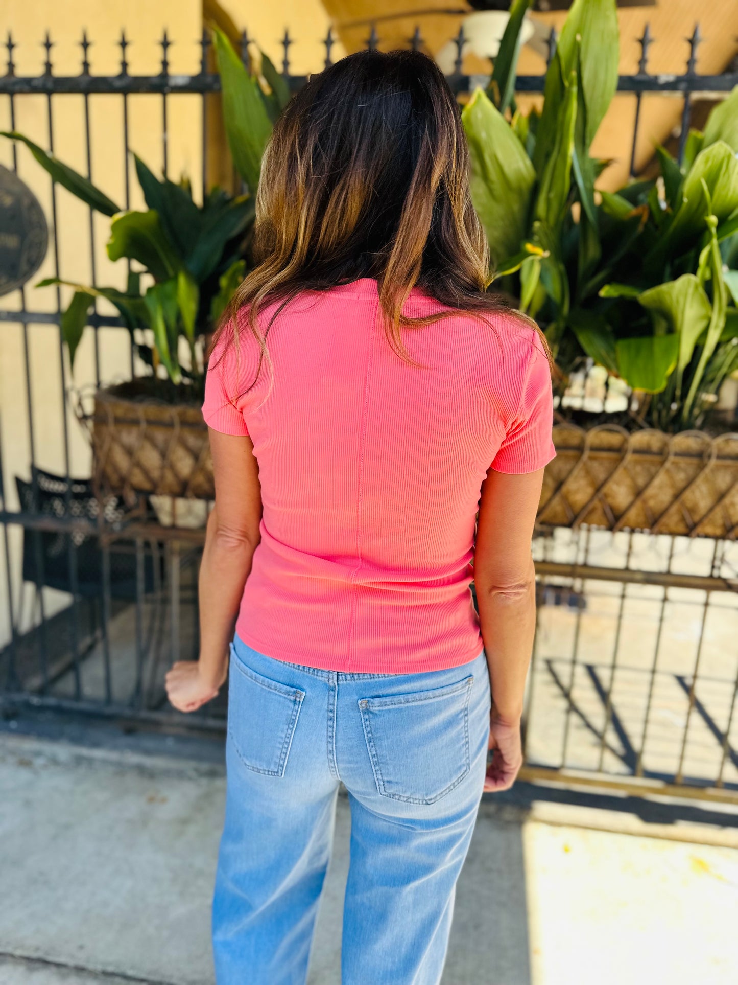 Z Supply Sirena SS Tee- Sunset Pink