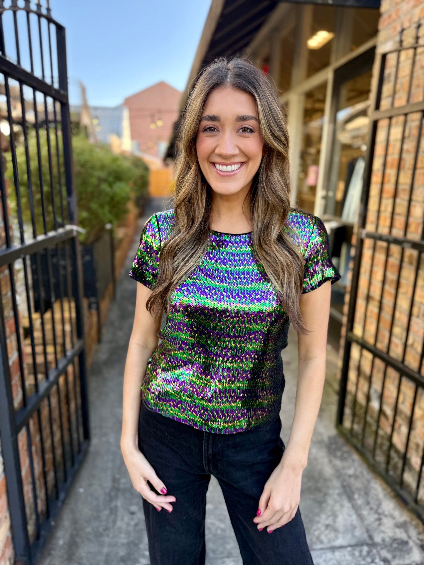 Eastbank MG Sequin Top