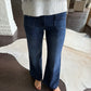 Meg (Contentment) HR Wide Leg Denim- Dark Blue