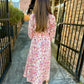 Botanical Maxi Dress- Cream Apricot