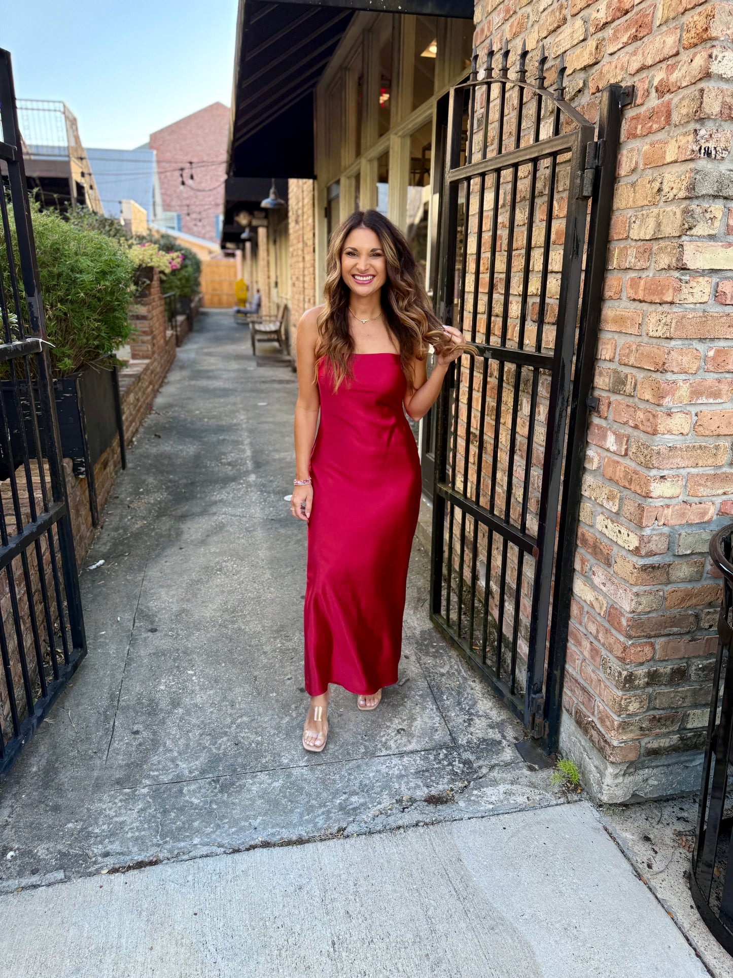 Jessamine Maxi Dress- Dark Red