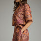 Izzy Botanical Top- Terra Cotta