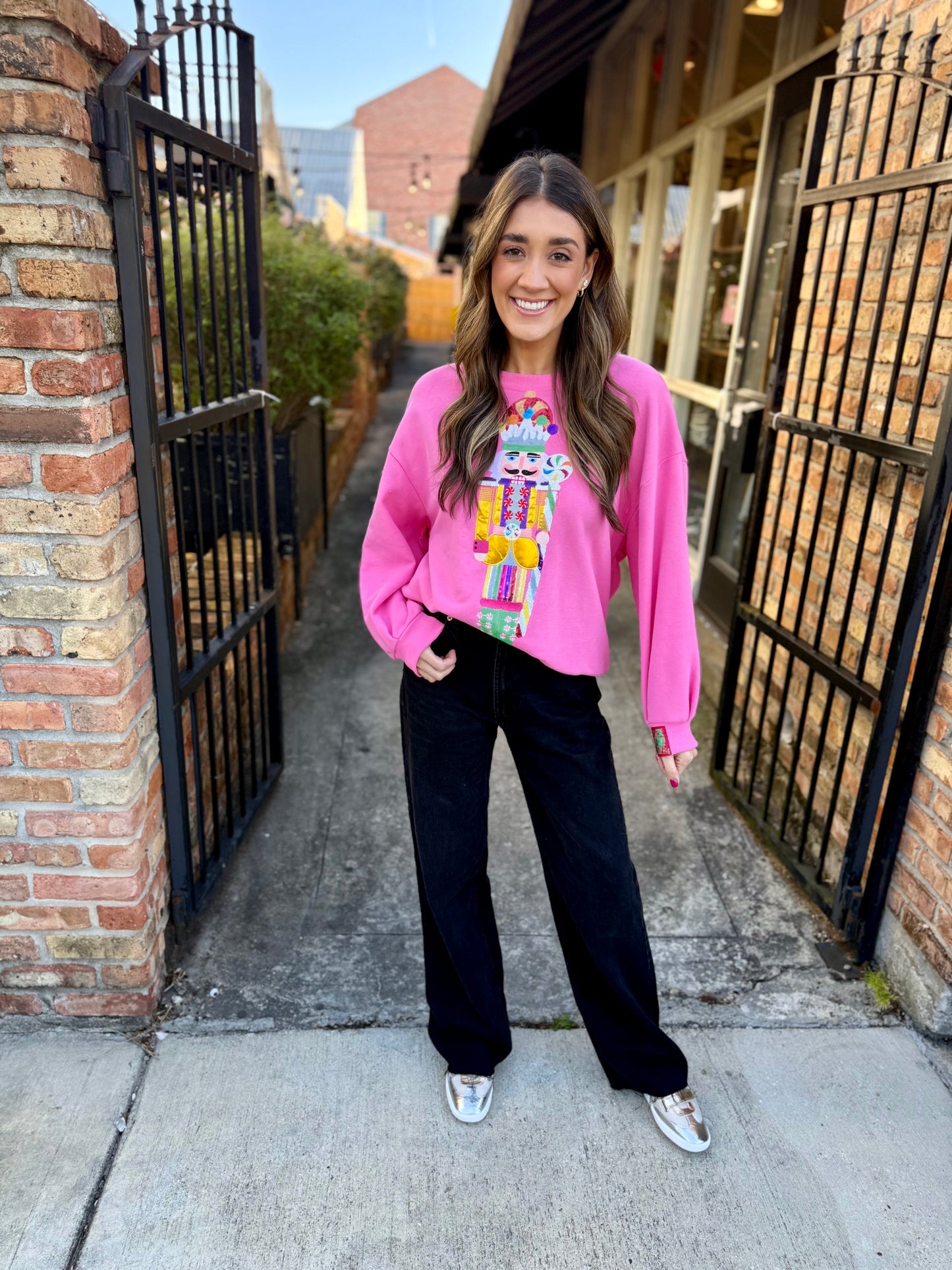 Candyland Nutcracker Sweatshirt- Pink