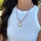 Cord Necklace- Pink/Mary