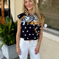 Queen Polka Dot Tiger Tank- Black & White
