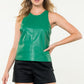 Gators Faux Leather Tank Top- Green