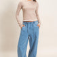 Layer Effect LS Knit Top- Taupe