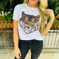 OG Sequin Tiger Head Shirt- White