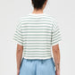 Paul Striped Crop Tee- Sage Green