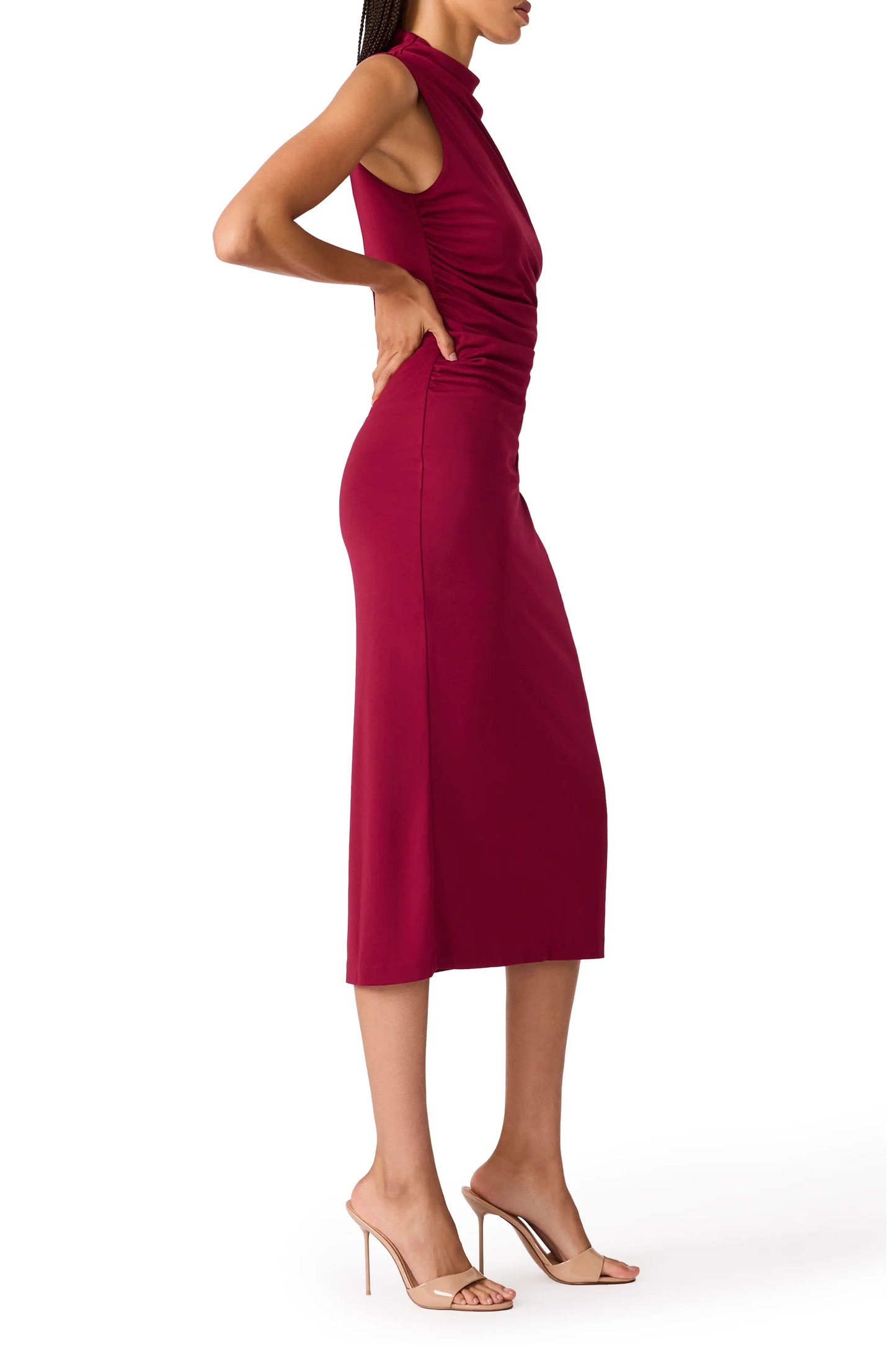 Mo Dress- Beet Red