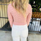 Pointelle Fitted Top- Dusty Rose