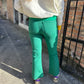 Carrollton HR Cropped Flare- Green