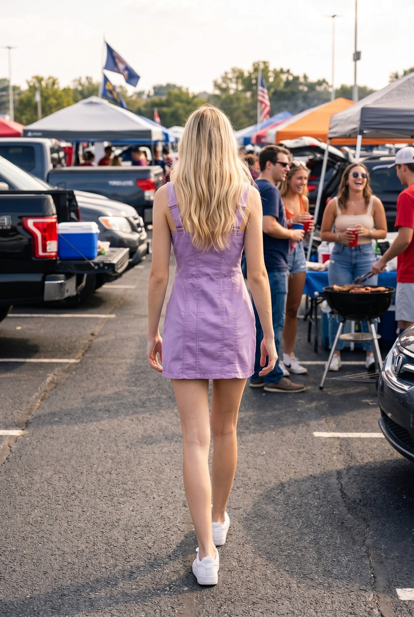 Hallie Zip Front Mini Dress- Purple