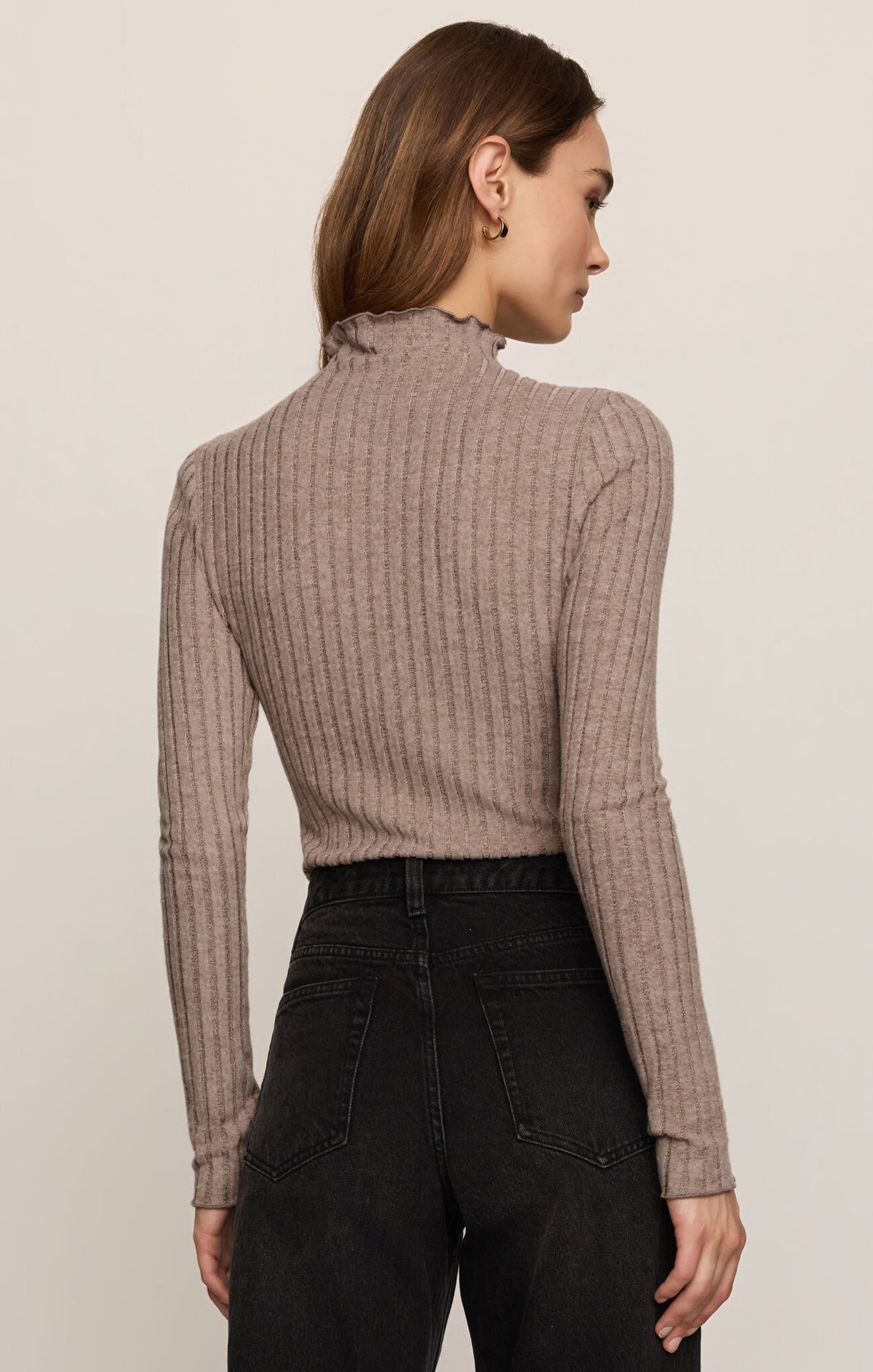 Z Supply Hattie LS Top- Heather Ash