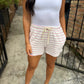 Davis Striped Shorts- Pink