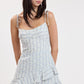 Callahan Romper Dress- Blue Rose