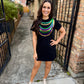 Mardi Gras Bead Dress- Black