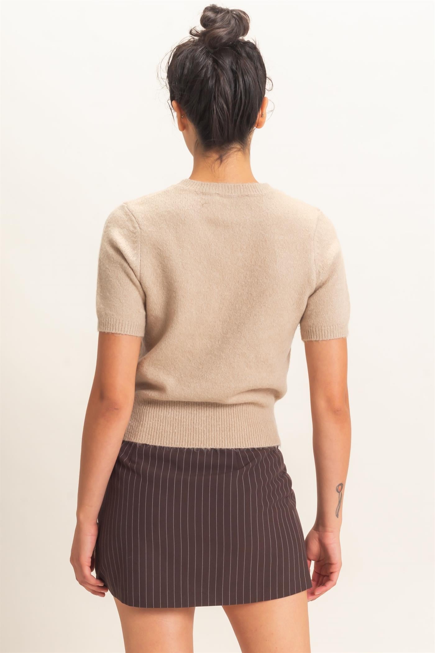 Darren Sweater Top- Taupe