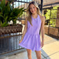 Queen Rhinestone Tank Dress- Lavender