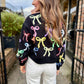 Multi Bow Sweatshirt- Black