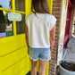 Campo Cap Sleeve Top- Off White