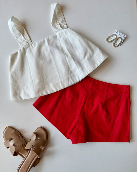 Pixie Tank- White Linen