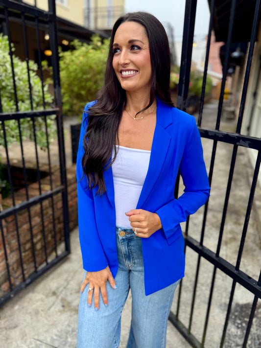 Paul Pocket Blazer- Electric Blue