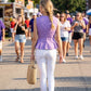 Chad Polka Dot Peplum- Purple