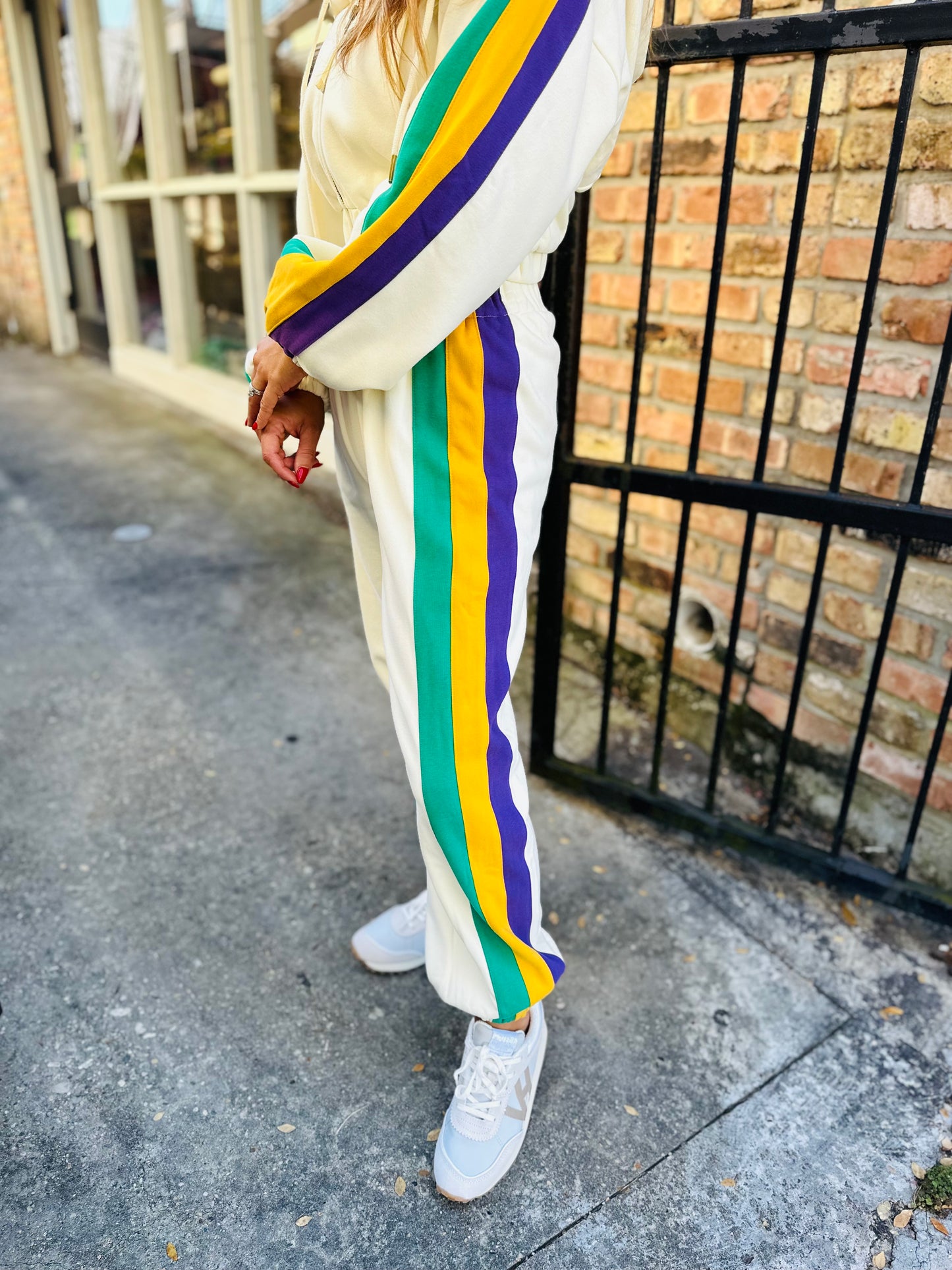 Mardi Nation Sweatpants- Ivory