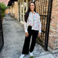 Queen Skeleton Button Up Top