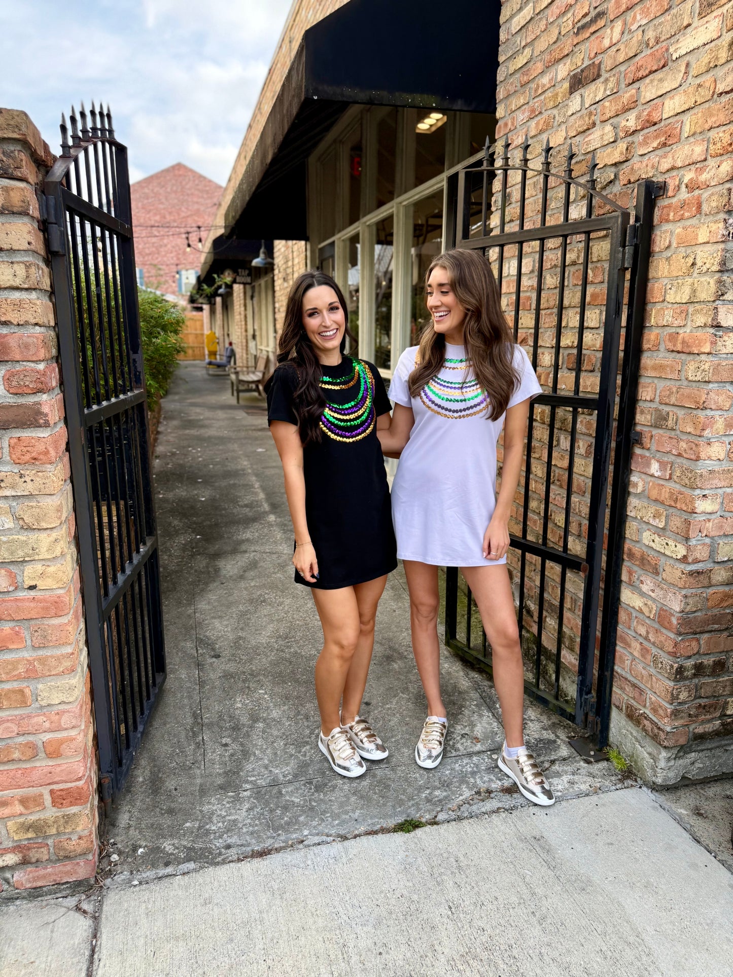 Mardi Gras Bead Dress- Lavender