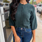 Z Supply Valor Short Sleeve Cardigan- Emerald Cove