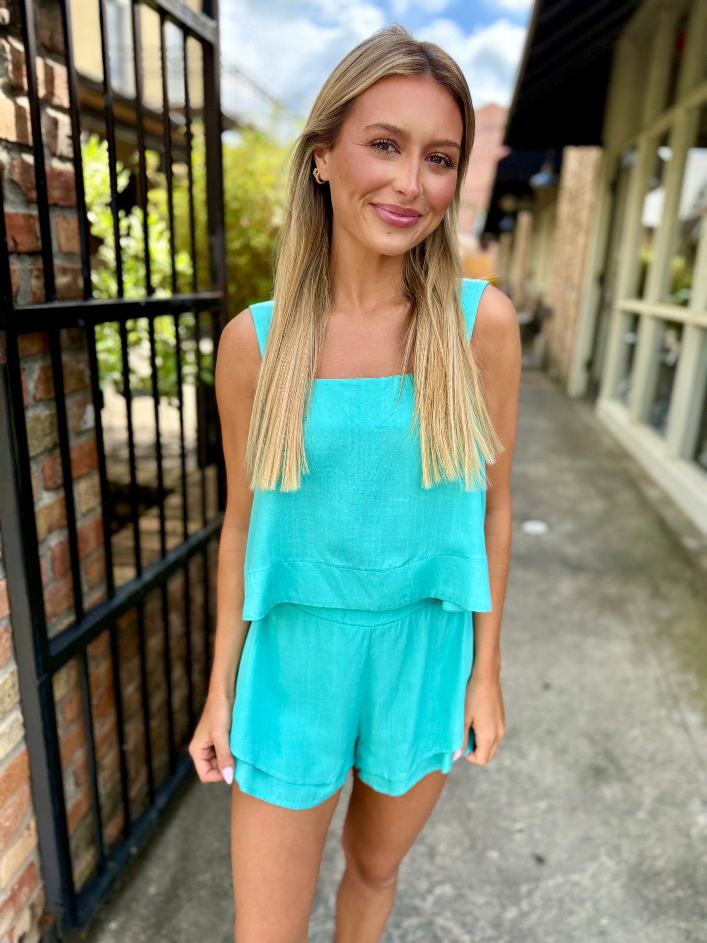 Pixie Tank- Turquoise
