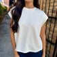 Campo Cap Sleeve Top- Ecru