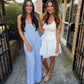 Garden Sun Smocked Jumpsuit- Blue
