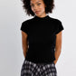 Quinn SS Sweater Top- Black