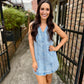 Button Down Denim Mini Dress