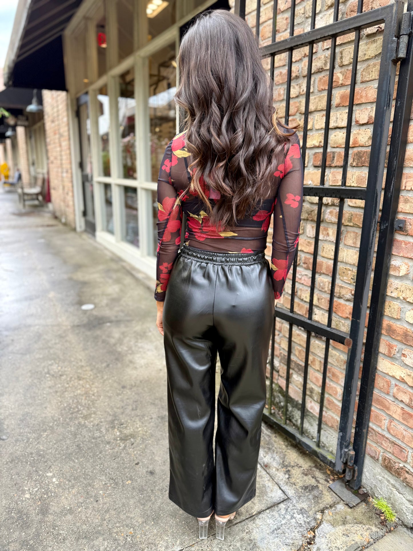 Gypset Glamour Mesh Top- Red Multi