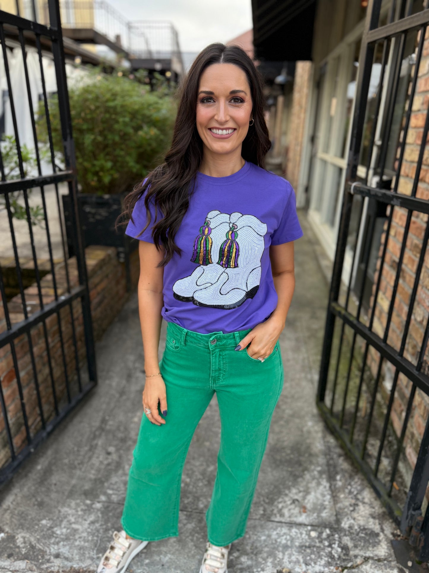 Marching Boots Tee- Purple