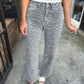 Olivia (Grey Leopard) HR Wide Leg Jeans