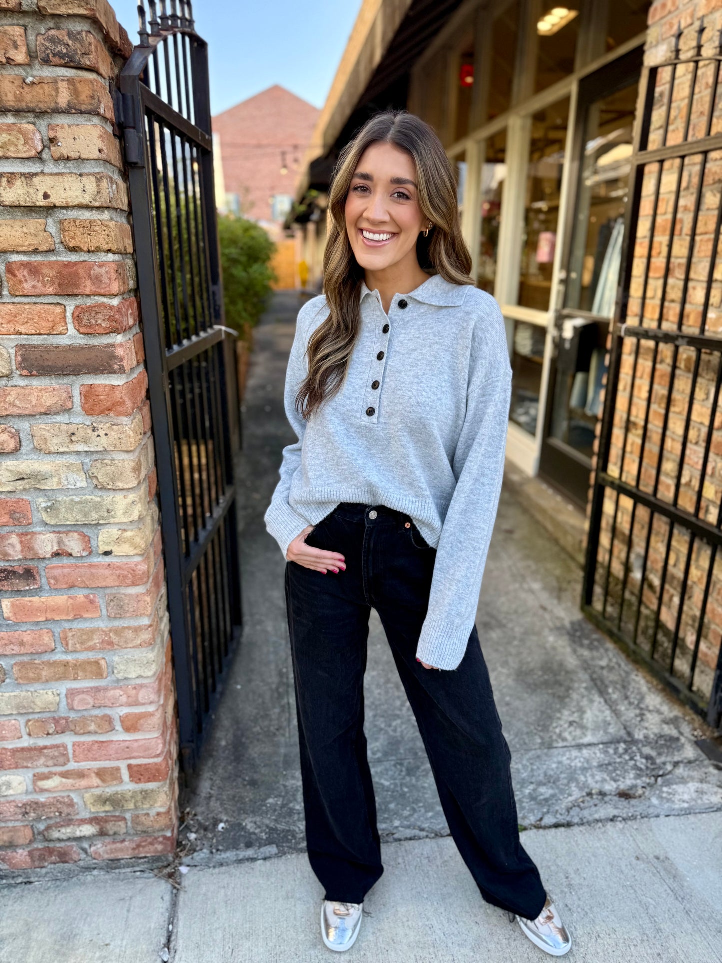 Lilia Sweater- Heather Grey