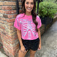 Tonal Skeleton Top- Pink