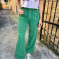 Patch Pocket Wide Leg- Green