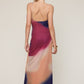 Romantic Mesh Slim Fit Maxi Dress- Fruit Night