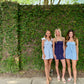 Starlet Gingham Romper- Sky Blue